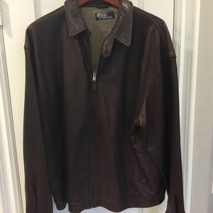 Ralph Lauren Bomber Jacket . Chocolate Brown.